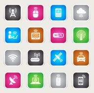 Multicolor Icons - Wireless Technology