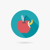 Apple Flat long shadow icon