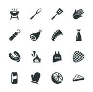 Barbecue Silhouette Icons