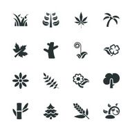 Plant Silhouette Icons