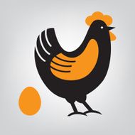chicken symbol vector illustration N5