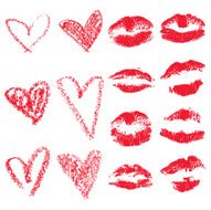 Lips and Hearts Set