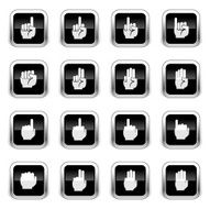 Supergloss Black Icons - Hands &amp; Fingers N3