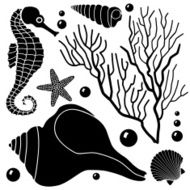 sea creatures design elements N10