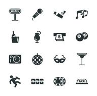 Nightlife Silhouette Icons
