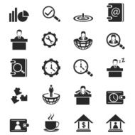 Business strategy icons set N7