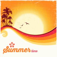 Retro summer background N2