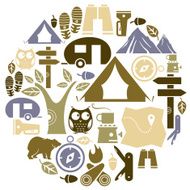 Camping and Outdoor Icon Set