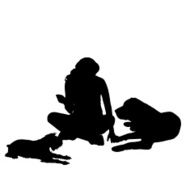 Vector Silhouette Of People N872