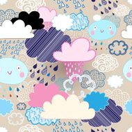 pattern of clouds and rain
