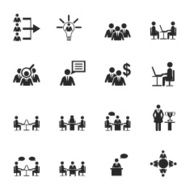 Human resources and management icons set N22