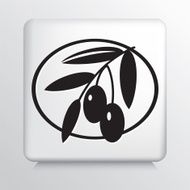Square icon with an olive picture