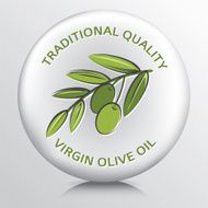 Round Icon With Olive Branch N9
