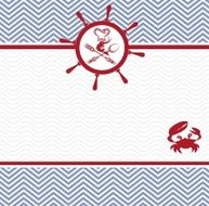 seafood menu on shevron background