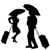 Vector silhouette of a people N351