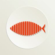 Sushi Restaurant Icon Sashimi Fish Symbol N2