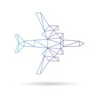 Airplane abstract isolated on a white backgrounds vector illustration N13