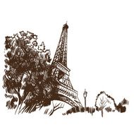 Paris city hand drawn vector illustration N4