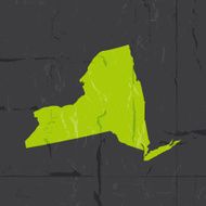 Detailed map of New York state grunge style