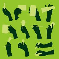 hands with objects