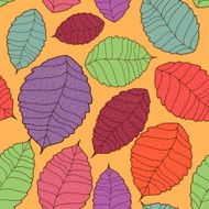 Seamless pattern of leaves N10