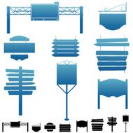 Set of Sign Silhouettes