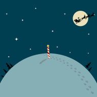 Santa Leaving the North Pole
