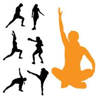 Vector silhouettes of woman N156