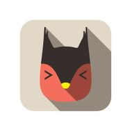 Squirrel face flat design