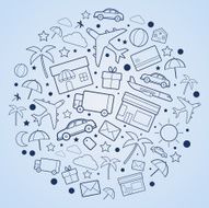 Vacation Bubble Icons
