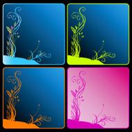 Floral decorative frame N8