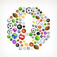 Octagon Exclamation Point on Sport Balls
