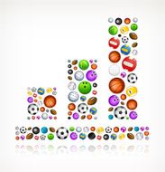 Bar Graph to Success on Sport Balls