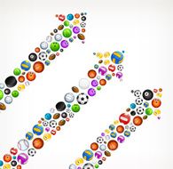 Arrows to Success on Sport Balls
