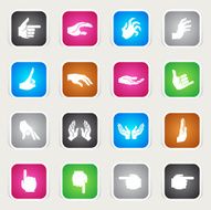 Multicolor Icons - Hands &amp; Fingers