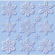 Snowflakes with drop shadow