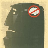 man with no thinking symbol
