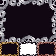 Gears 4 Frames Silver Gold Black Copper