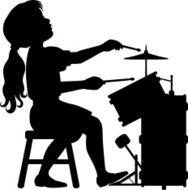 Girl Playing Drums N2