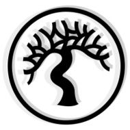 black tree icon vector