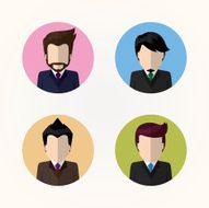 Business people Flat icons N16