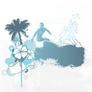 Grunge surfer background