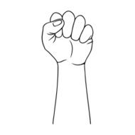 Clenched fist - VECTOR