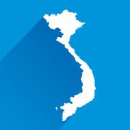 Blue Vietnam map Icon