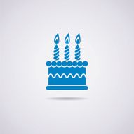 Vector Birthday Cake Icon N3