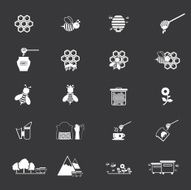 Bee and Honey Icon Set N7