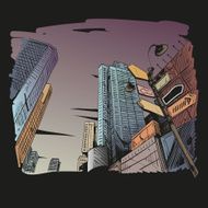 City hand drawn vector illustration N9