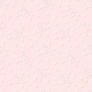 Seamless embossed background with roses Vector illustration