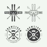 Vintage arctic mountaineering logos badges emblems and design N2