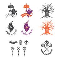 Halloween illustration with logo elements